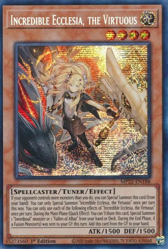 Incredible Ecclesia, the Virtuous - MP22-EN188 - Prismatic Secret Rare 1st Edition