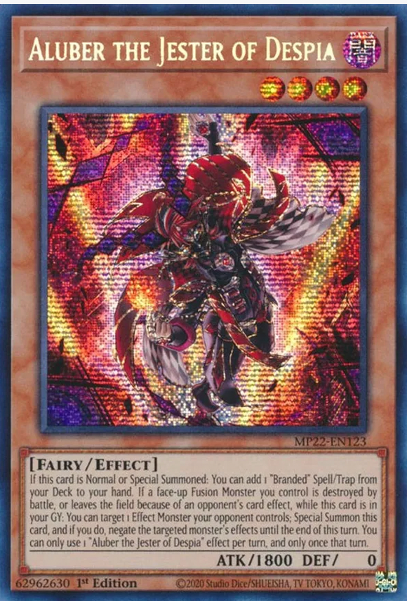 Aluber the Jester of Despia - MP22-EN123 - Prismatic Secret Rare 1st Edition