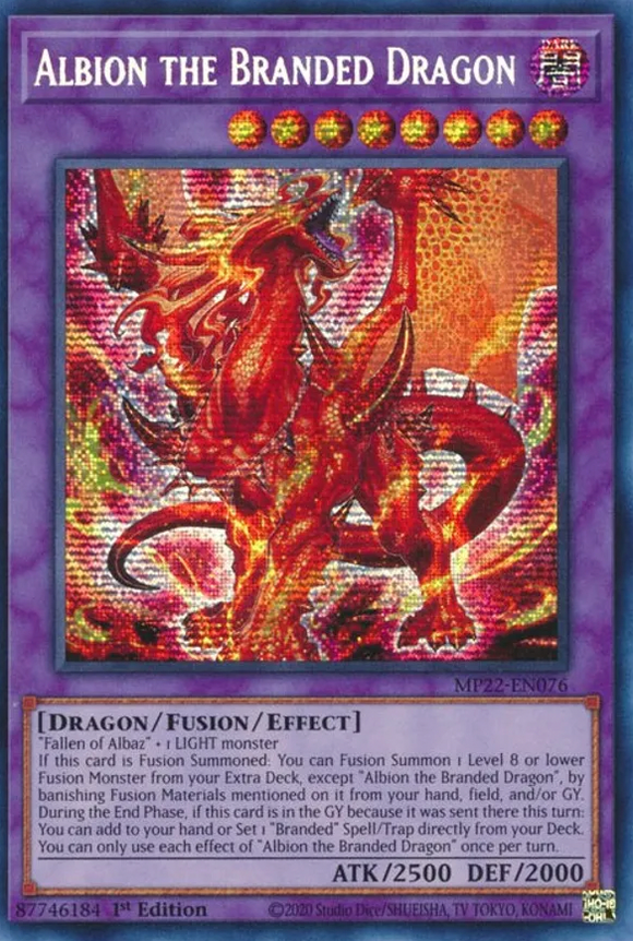 Albion the Branded Dragon - MP22-EN076 - Prismatic Secret Rare 1st Edition