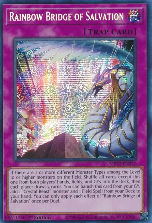 Rainbow Bridge of Salvation - MP22-EN270 - Prismatic Secret Rare 1st Edition