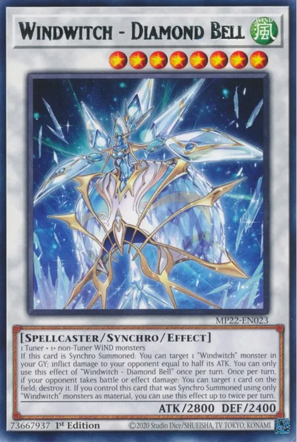 Windwitch - Diamond Bell - MP22-EN023 - Rare 1st Edition