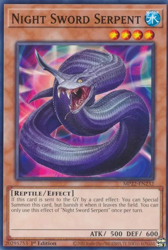 Night Sword Serpent - MP22-EN232 - Common 1st Edition