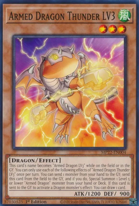 Armed Dragon Thunder LV3 - MP22-EN004 - Common 1st Edition