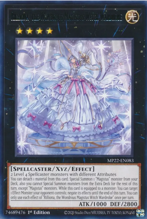 Rilliona, the Wondrous Magistus Witch Wardrobe - MP22-EN083 - Rare 1st Edition