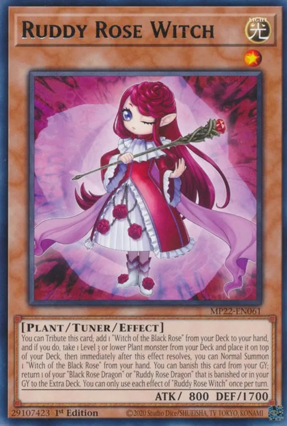 Ruddy Rose Witch - MP22-EN061 - Rare 1st Edition