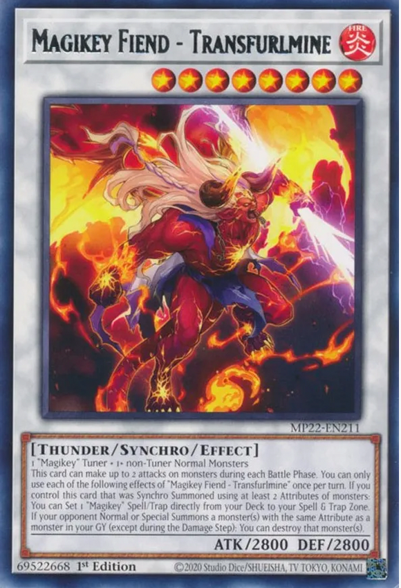Magikey Fiend - Transfurlmine - MP22-EN211 - Rare 1st Edition