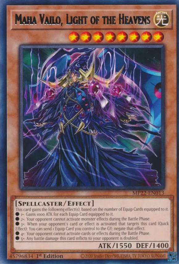 Maha Vailo, Light of the Heavens - MP22-EN013 - Rare 1st Edition