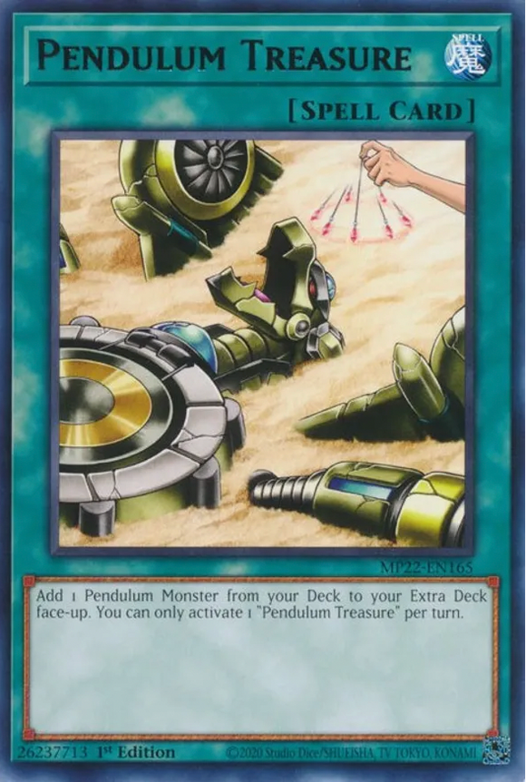 Pendulum Treasure - MP22-EN165 - Rare 1st Edition