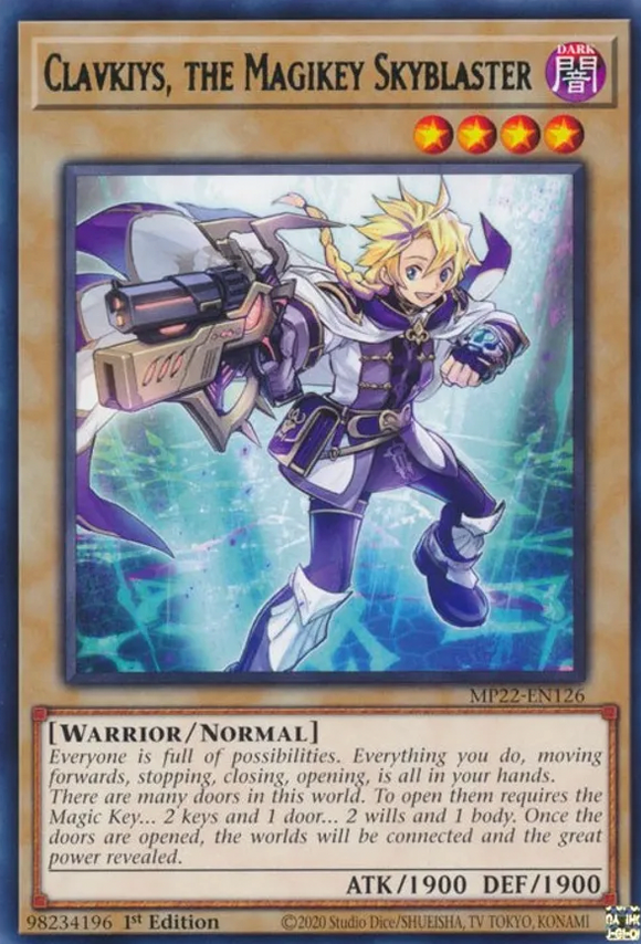 Clavkiys, the Magikey Skyblaster - MP22-EN126 - Rare 1st Edition