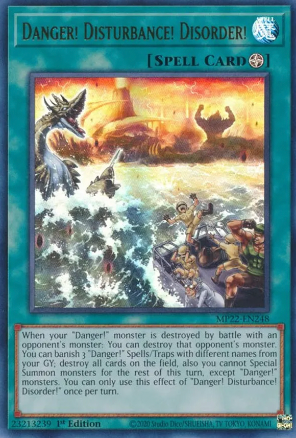 Danger! Disturbance! Disorder! - MP22-EN248 - Ultra Rare 1st Edition