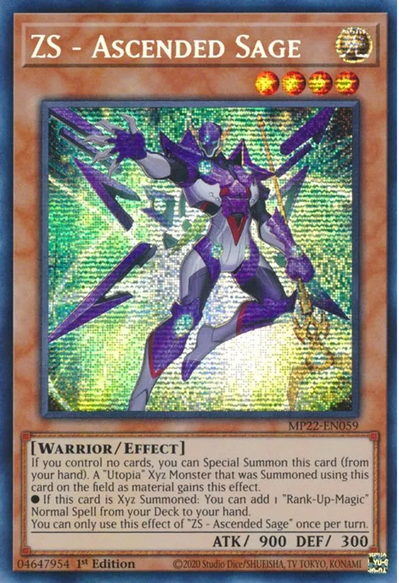 ZS - Ascended Sage - MP22-EN059 - Prismatic Secret Rare 1st Edition
