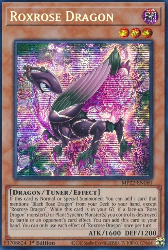 Roxrose Dragon - MP22-EN060 - Prismatic Secret Rare 1st Edition