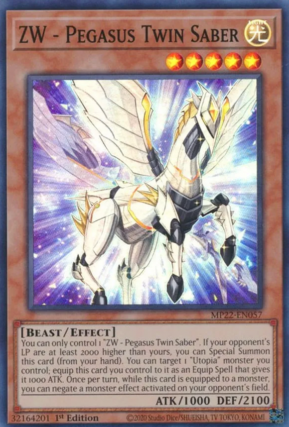 ZW - Pegasus Twin Saber - MP22-EN057 - Super Rare 1st Edition