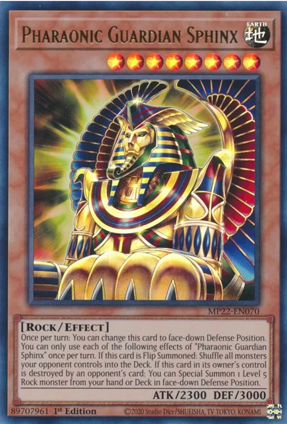 Pharaonic Guardian Sphinx - MP22-EN070 - Ultra Rare 1st Edition