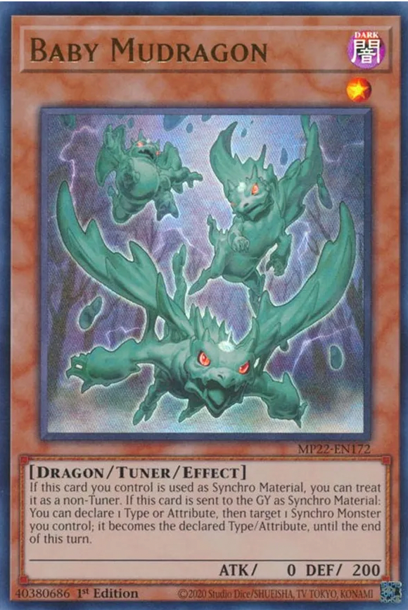 Baby Mudragon - MP22-EN172 - Ultra Rare 1st Edition