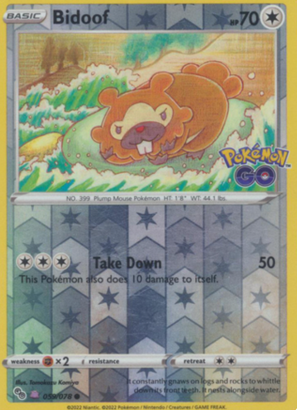 Ditto (Bidoof) - 059/078 - Common Reverse Holo Unpeeled