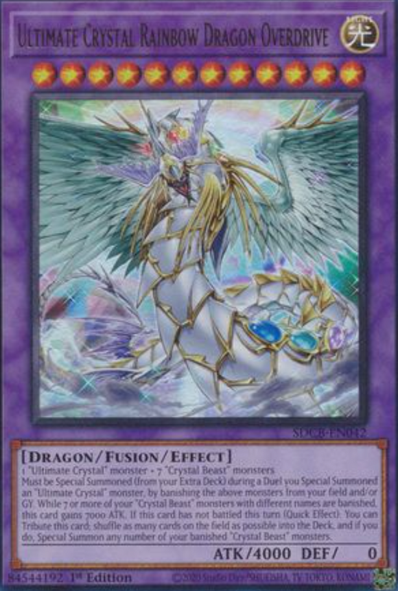 Ultimate Crystal Rainbow Dragon Overdrive - SDCB-EN042 - Ultra Rare 1st Edition