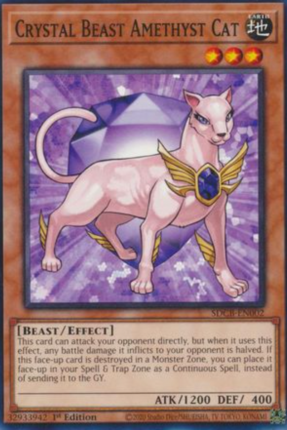 Crystal Beast Amethyst Cat - SDCB-EN002 - Common 1st Edition
