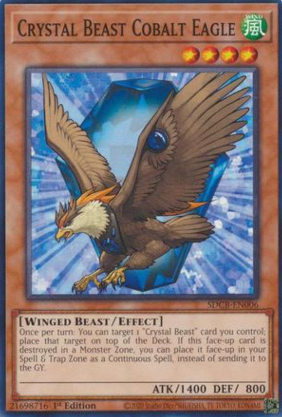 Crystal Beast Cobalt Eagle - SDCB-EN006 - Common 1st Edition