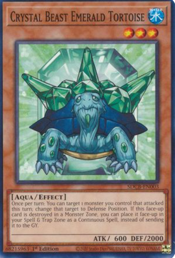 Crystal Beast Emerald Tortoise - SDCB-EN003 - Common 1st Edition