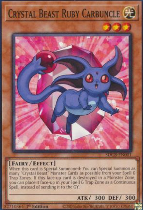 Crystal Beast Ruby Carbuncle - SDCB-EN001 - Common 1st Edition