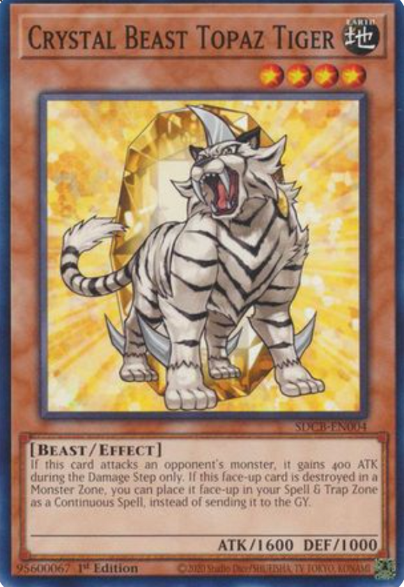 Crystal Beast Topaz Tiger - SDCB-EN004 - Common 1st Edition