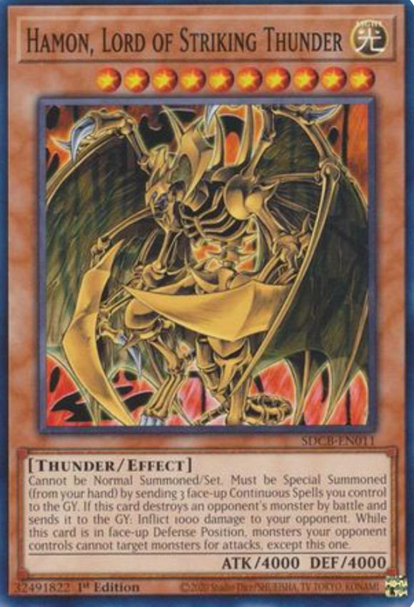 Hamon, Lord of Striking Thunder - SDCB-EN011 - Common 1st Edition