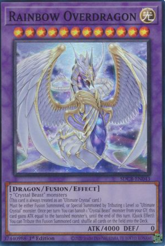 Rainbow Overdragon - SDCB-EN043 - Super Rare 1st Edition