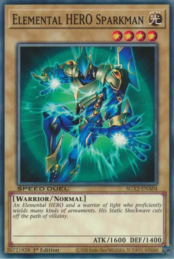 Elemental HERO Sparkman - SGX2-ENA04 - Common 1st Edition