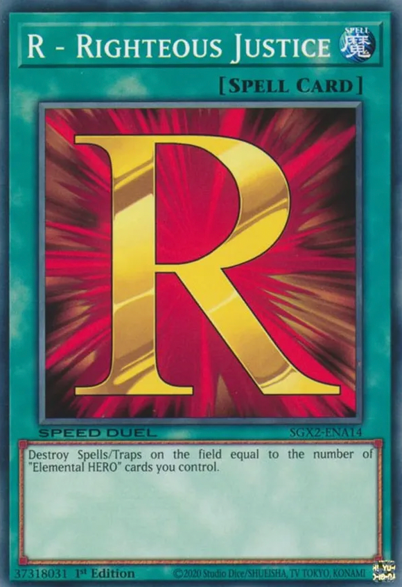 R - Righteous Justice - SGX2-ENA14 - Common 1st Edition