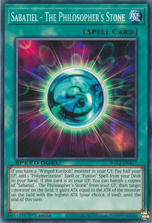 Sabatiel - The Philosopher's Stone - SGX2-ENA17 - Common 1st Edition