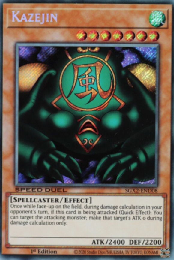 Kazejin - SGX2-END08 - Secret Rare 1st Edition