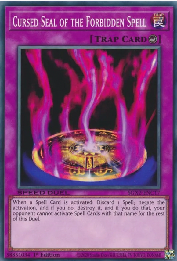 Cursed Seal of the Forbidden Spell - SGX2-ENC17 - Common 1st Edition