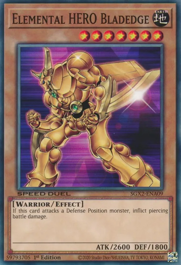 Elemental HERO Bladedge - SGX2-ENA09 - Common 1st Edition