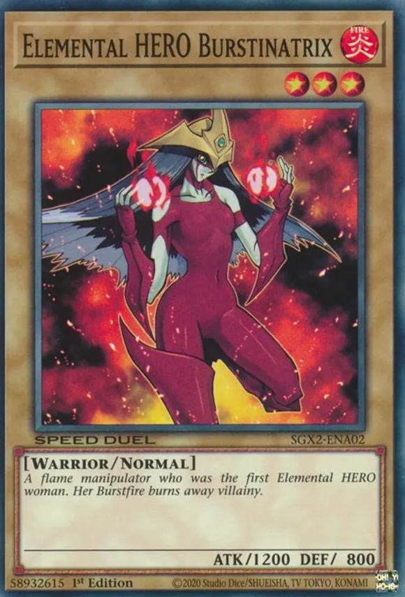 Elemental HERO Burstinatrix - SGX2-ENA02 - Common 1st Edition