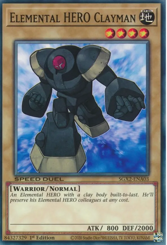 Elemental HERO Clayman - SGX2-ENA03 - Common 1st Edition