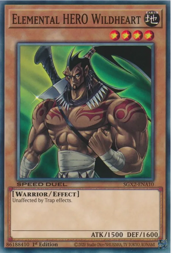 Elemental HERO Wildheart - SGX2-ENA10 - Common 1st Edition
