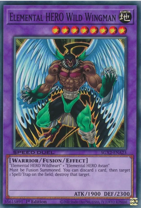 Elemental HERO Wild Wingman - SGX2-ENA23 - Common 1st Edition