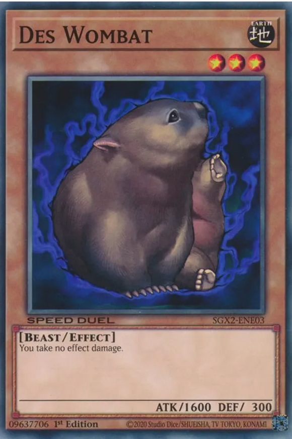 Des Wombat - SGX2-ENE03 - Common 1st Edition