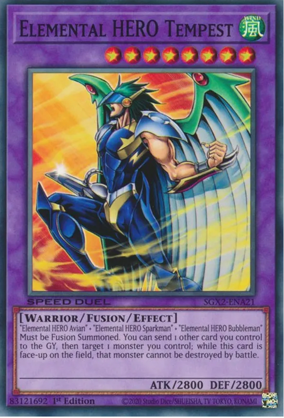 Elemental HERO Tempest - SGX2-ENA21 - Common 1st Edition