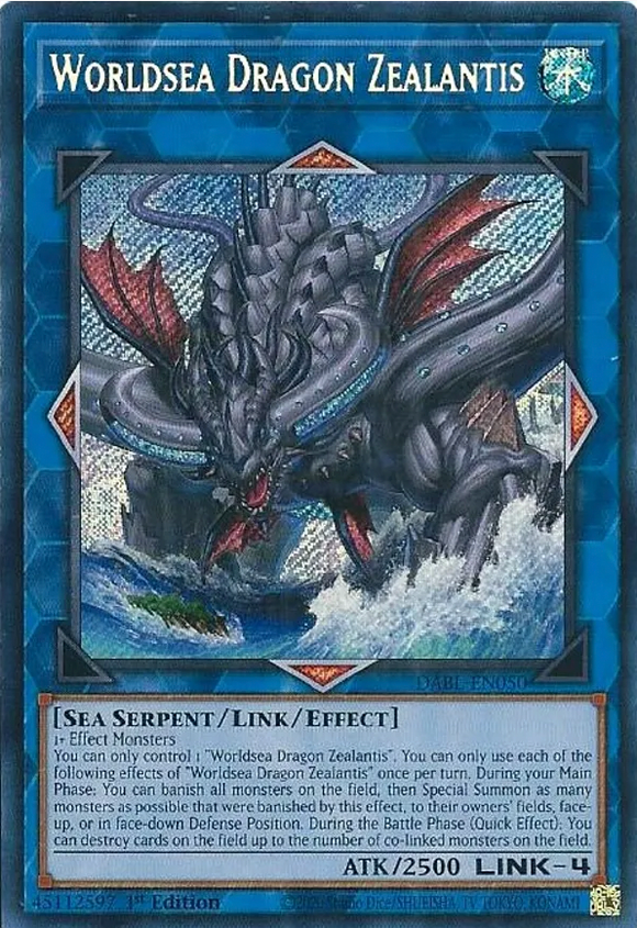 Worldsea Dragon Zealantis - DABL-EN050 - Secret Rare 1st Edition