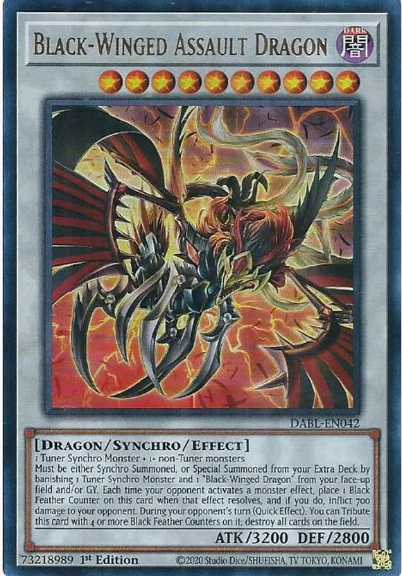 Black-Winged Assault Dragon - DABL-EN042 - Ultra Rare 1st Edition