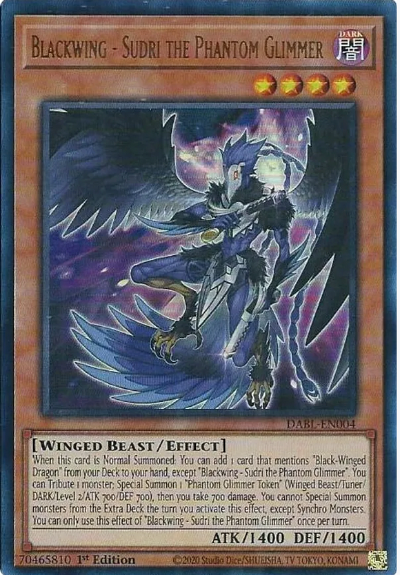 Blackwing - Sudri the Phantom Glimmer - DABL-EN004 - Ultra Rare 1st Edition