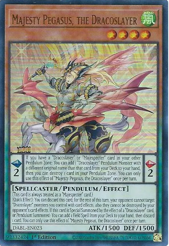 Majesty Pegasus, the Dracoslayer - DABL-EN023 - Ultra Rare 1st Edition