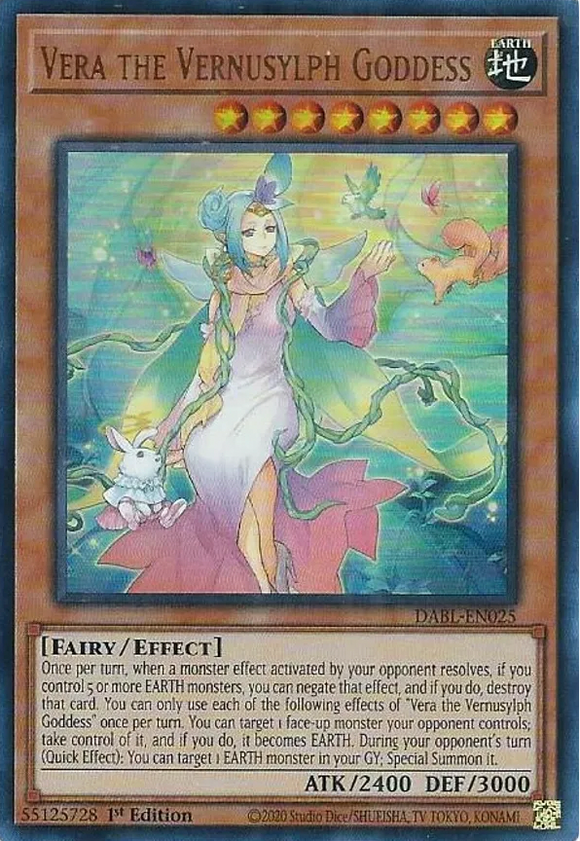 Vera the Vernusylph Goddess - DABL-EN025 - Ultra Rare 1st Edition
