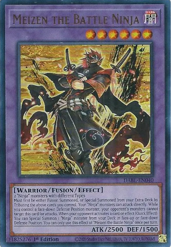 Meizen the Battle Ninja - DABL-EN040 - Ultra Rare 1st Edition