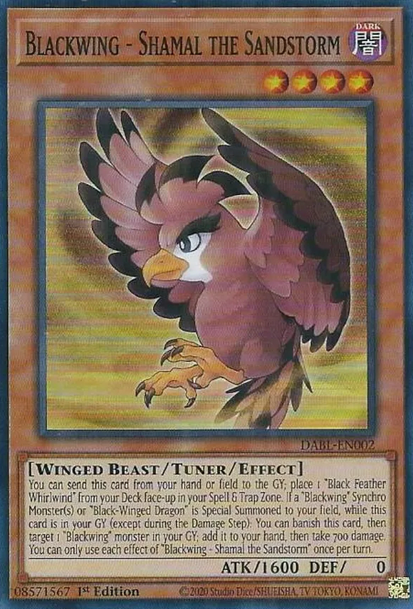 Blackwing - Shamal the Sandstorm - DABL-EN002 - Super Rare 1st Edition