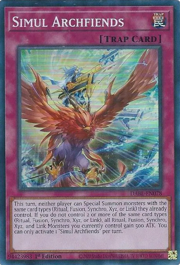 Simul Archfiends - DABL-EN078 - Super Rare 1st Edition