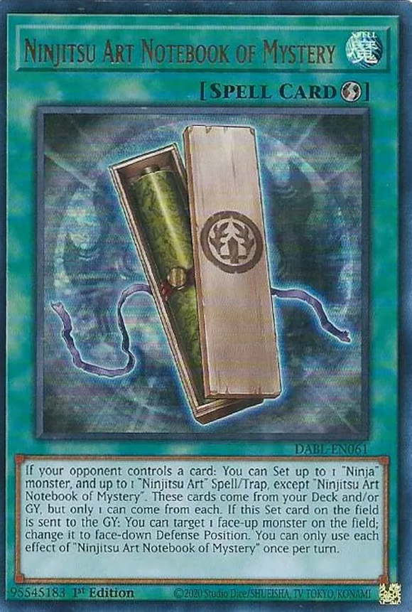Ninjitsu Art Notebook of Mystery - DABL-EN061 - Ultra Rare 1st Edition