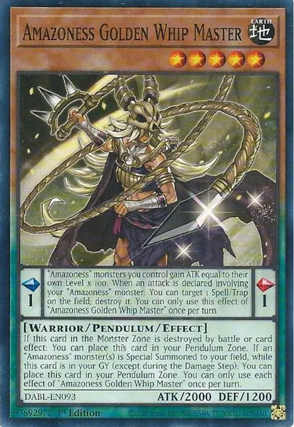 Amazoness Golden Whip Master - DABL-EN093 - Common 1st Edition